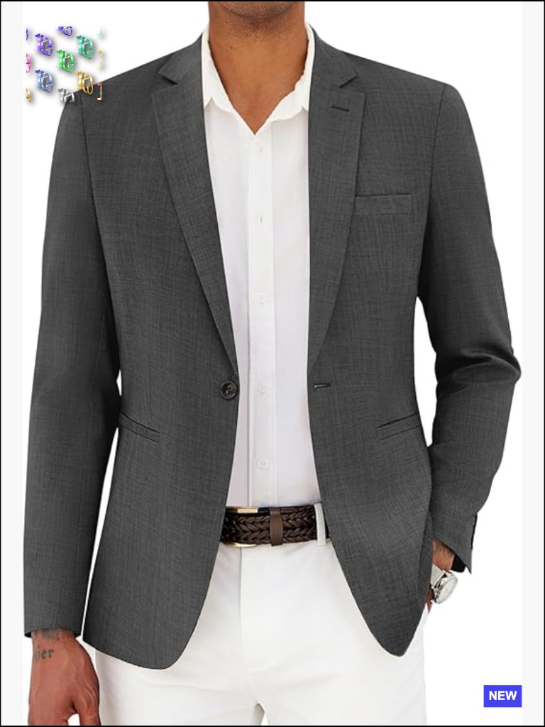Slim Fit Sport Coat Lightweight Casual Blazer One Button Suit Jacket Modern